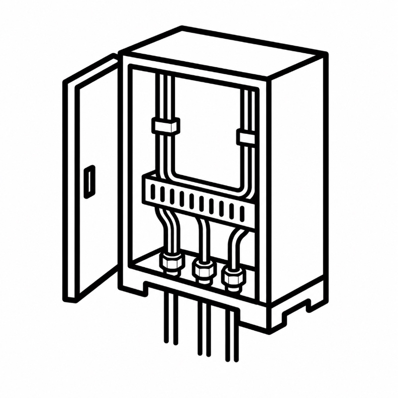 PLC electrical control enclosure Wiring & Cable Entry