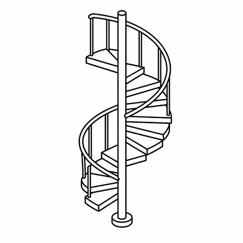 Spiral Staircase Structural Geometry