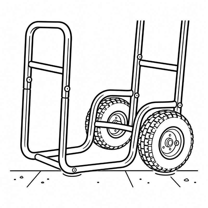 Metal Firewood Cart Floor & Surface Contact